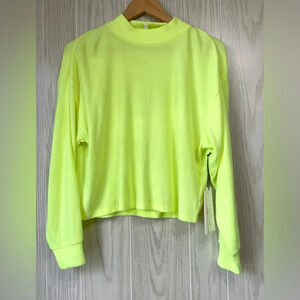 June & Hudson Fluorescent Long Sleeve Shirt Size S NWT